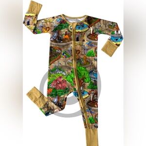 Animal Adventure Kids Footie Pajamas Zoo Zippy